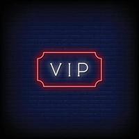 vip neonreclames stijl tekst vector