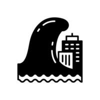 tsunami icoon in vector. illustratie vector