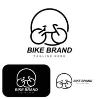 fiets logo, voertuig vector, fiets silhouet icoon, gemakkelijk ontwerp inspiratie vector