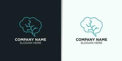 hersenen logo ontwerp sjabloon, Gezondheid logo inspiratie, slim en creatief logo ontwerp vector