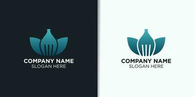 natuur voedsel logo ontwerp sjabloon, restaurant logo inspiratie vector