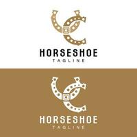 hoefijzer logo, cowboy paard vector, icoon ontwerp symbool sjabloon vector