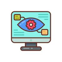 cyber oog icoon in vector. illustratie vector