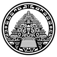 mayan aztec totem tatoeëren vector icoon