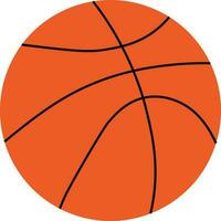 vector illustratie van basketbal bal geïsoleerd Aan wit achtergrond. terug naar school- sport sjabloon