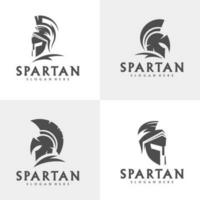 reeks van spartaans logo sjabloon vector, creatief Sparta logo vector, spartaans helm logo vector