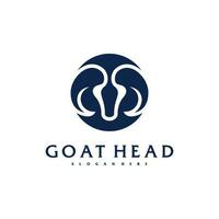 geit hoofd logo sjabloon, creatief geit logo ontwerp vector
