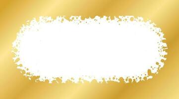 abstract goud inkt geklater kader. gouden folie verstuiven banier grens sjabloon. vector