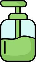 dispenser pomp fles icoon in groen en blauw kleur. vector