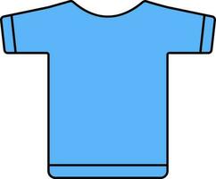 t-shirt icoon of symbool in blauw kleur. vector