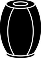 conga trommel icoon in zwart en wit kleur. vector