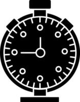 stopwatch icoon in zwart en wit kleur. vector