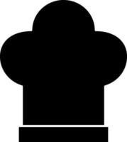 chef hoed icoon in glyph stijl. vector