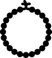 tasbih icoon of symbool in zwart kleur. vector