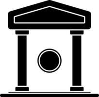 glyph stijl bank icoon of symbool. vector