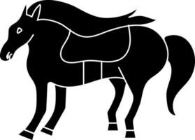 paard icoon in glyph stijl. vector