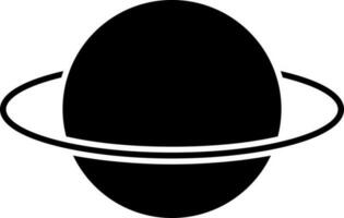 zwart planeet icoon Aan wit achtergrond. vector