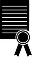 insigne versierd zwart en wit blanco certificaat prijs icoon. vector