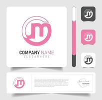 roze letter m logo ontwerp voor merk vector