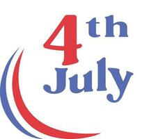4e van juli schoonschrift viering vrijheid dag vector