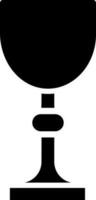 wijn glas icoon in zwart kleur. vector