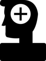 mentaal ziekenhuis glyph icoon of symbool. vector