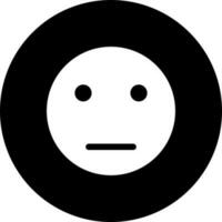 zwart en wit illustratie van echt gezicht emoticon icoon. vector