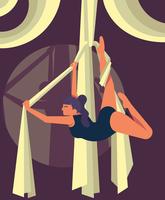 Trapeze Artist Illustratie vector