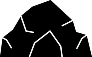 illustratie van grot icoon in zwart en wit kleur. vector