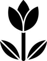 illustratie van roos bloem glyph icoon. vector