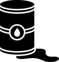 olie morsen icoon in zwart en wit kleur. vector