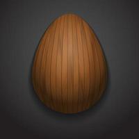 stijlvolle creatieve houten paasei-logo mock-up sjabloon vector
