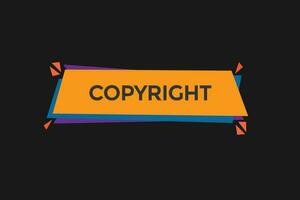 auteursrechten vectoren, teken, niveau bubbel toespraak auteursrechten vector