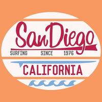 california san diego typografie tshirt afdrukken ontwerp zomer vector badge label