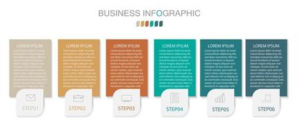 infographic sjabloon in 5 stappen sjabloon voor diagram grafiek presentatie en grafiek vector