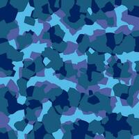 camouflage patroon achtergrond naadloos vector illustratie. klassiek kleding stijl maskeren camo herhaling afdrukken. blauw kleuren marines structuur