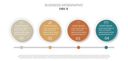 infographic sjabloon in 4 stappen sjabloon voor diagram grafiek presentatie en grafiek vector