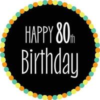 gelukkig verjaardag 20e, 30e, 40e, 50e, 60e, 70e, 80e, 90ste - viering vector