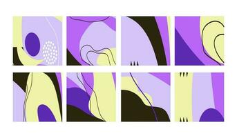 hand- getrokken vormen, tekening voorwerpen en lijnen dots collage. pastel kleuren. modern modieus abstract achtergrond. grafisch ontwerp banier, partij, groet kaart, uitnodiging. vector illustratie