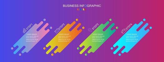 infographic sjabloon in 4 stappen sjabloon voor diagram grafiek presentatie en grafiek vector