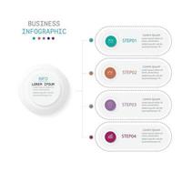 infographic sjabloon in 4 stappen sjabloon voor diagram grafiek presentatie en grafiek vector