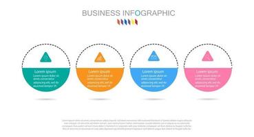 infographic sjabloon in 4 stappen sjabloon voor diagram grafiek presentatie en grafiek vector