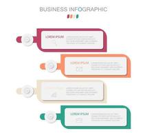 infographic sjabloon in 4 stappen sjabloon voor diagram grafiek presentatie en grafiek vector