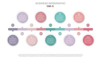 infographic sjabloon in 4 stappen sjabloon voor diagram grafiek presentatie en grafiek vector