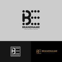 eerste b e elegant logo ontwerp, eerste handtekening creatief sjabloon vector