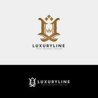 eerste l elegant luxe logo ontwerp, eerste handtekening creatief sjabloon vector