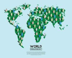 wereld bevolking dag ontwerp, aarde dag, wereld milieu dag, vector