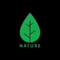 natuur blad logo symbolen. icoon silhouet illustratie vector geïsoleerd zwart achtergrond