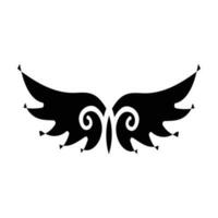 donker gotisch engel of demon vleugel illustratie vector