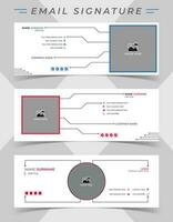 e-mail handtekening sjabloon ontwerp voor ieder bedrijf. professioneel zakelijke e-mail handtekening vector ontwerp lay-out in minimaal stijl.